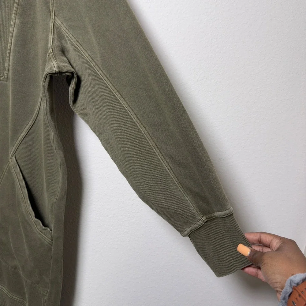 Anthropologie Daily Practice Women Cotton Meru Sweater Dress Large Quarter Zip - Picture 8 of 14